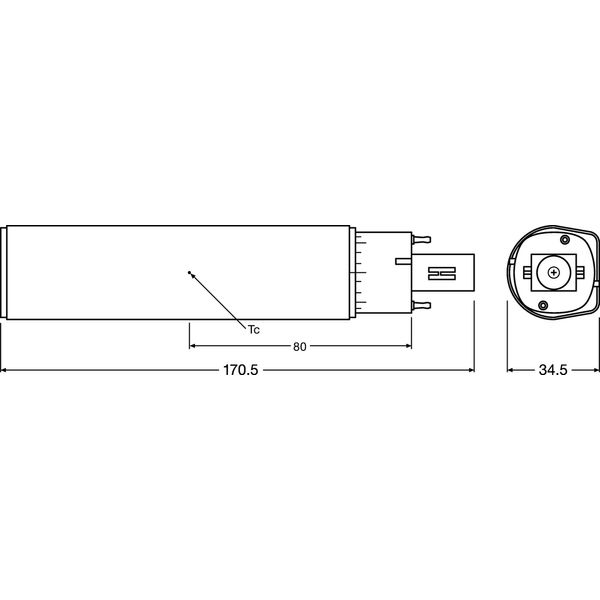 OSRAM DULUX® D LED EM & AC MAINS 26 10 W/4000K G24d-3 image 2