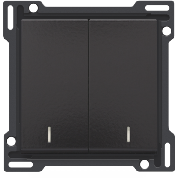 Finishing set with double lens for two-circuit switch, two-way switch image 1