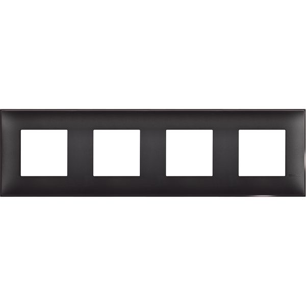 CLASSIA - COVER PLATE 2X4P BLACK SATIN image 1