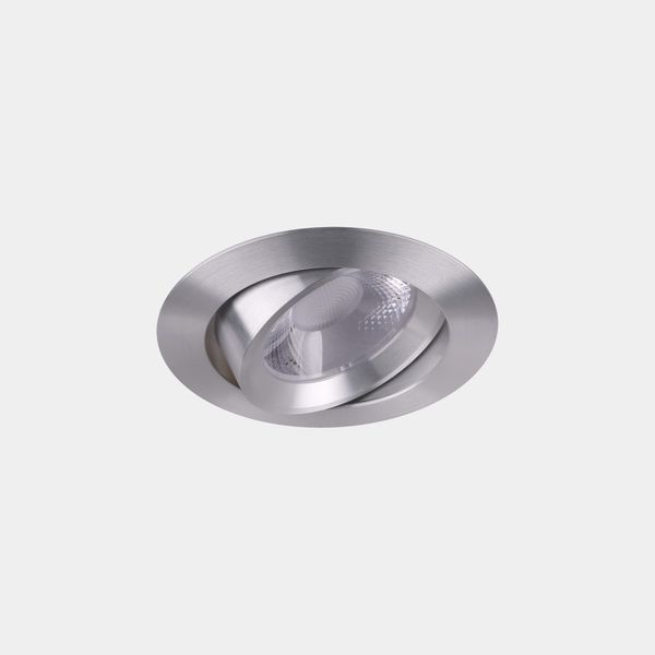 Downlight Play Flat Round Adjustable 11.9W LED warm-white 2700K CRI 90 21.5º ON-OFF Satin aluminium IP23 957lm image 1