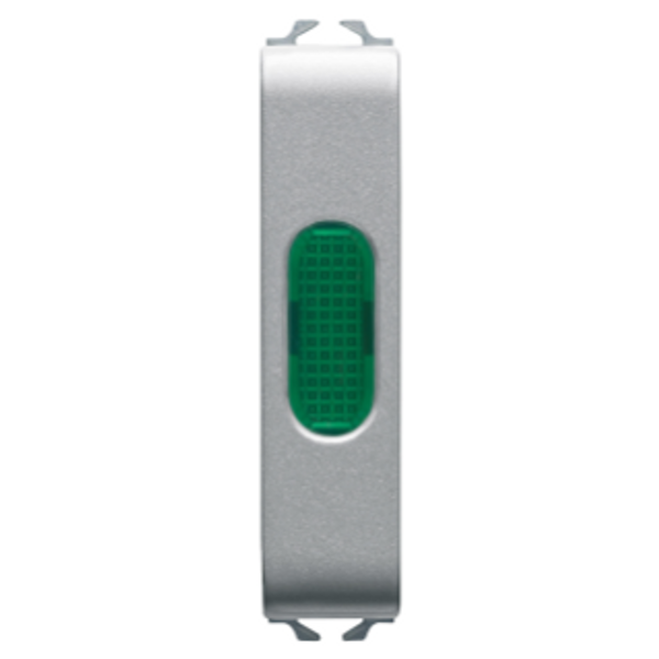 SINGLE INDICATOR LAMP - GREEN - 1/2 MODULE - TITANIUM - CHORUSMART image 1