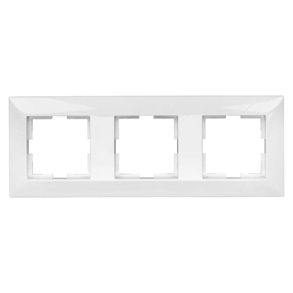 Three gang frame, white image 1