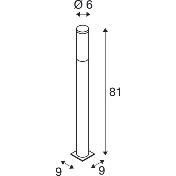 BIG NAILS 80 floor lamp, E27 ESL max.15W, IP44, stainl steel image 3