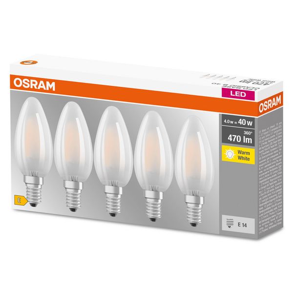 LED BASE CLASSIC B 4 W/2700 K GLFR E14 image 1