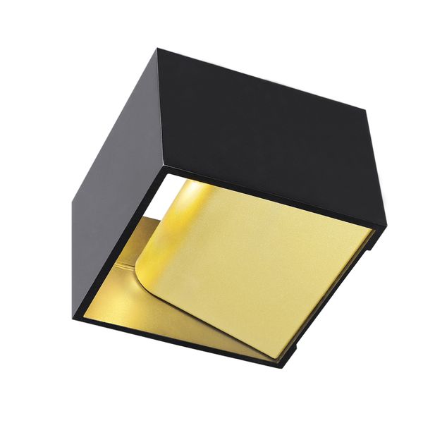 LOGS IN WALL LUMINAIRE, angular, 5W LED, 3000K, black/brass image 1