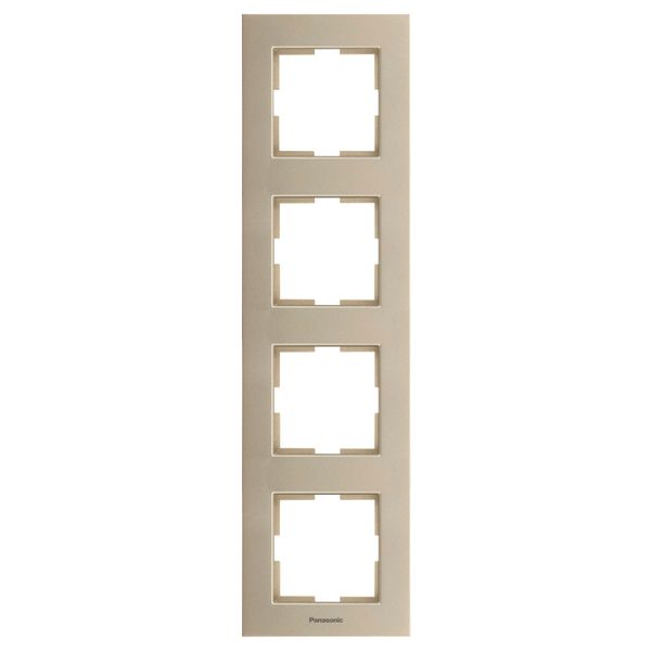 Karre Plus Accessory Aluminium - Bronze Four Gang Frame image 1