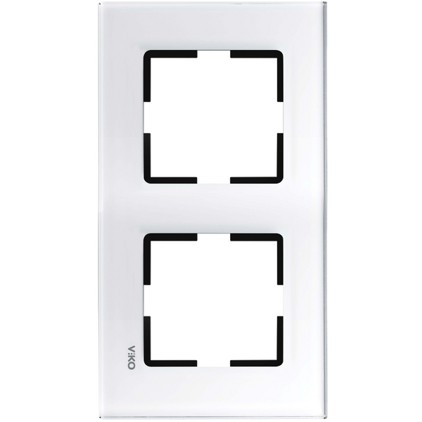 Novella Accessory Glass - White Two Gang Frame image 1