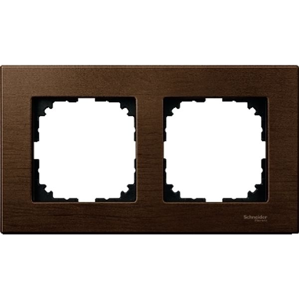 Wood frame, 2-gang, Walnut, M-Elegance image 2