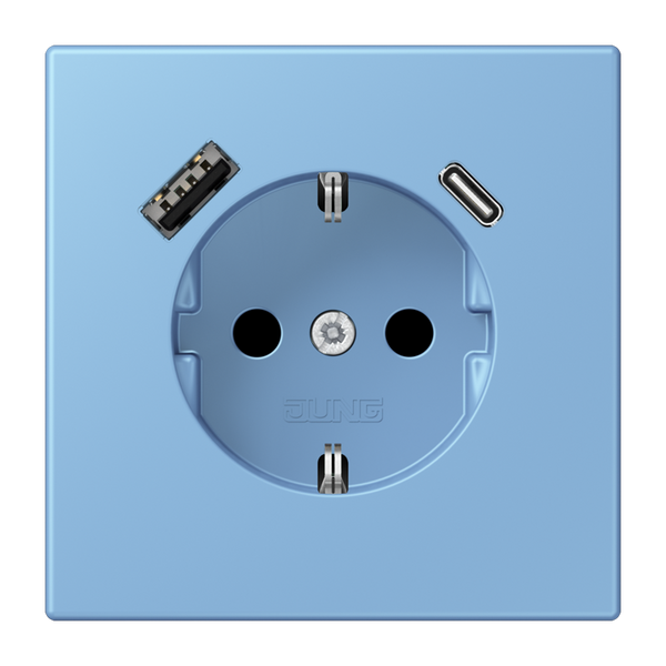 SCHUKO socket with USB charger LC4320N LC1520-15CA256 image 1