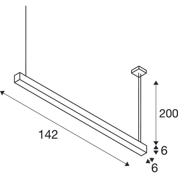 Q-LINE DALI SINGLE LED, , dimmable, 1500mm, white image 2