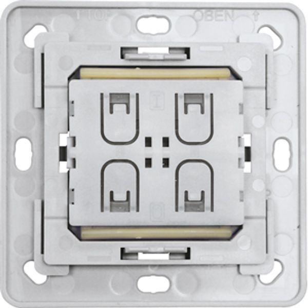 Wireless pushbutton insert EnOcean, encrypted, with mounting plate and attachement frame image 1