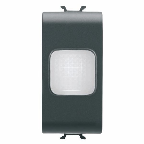 SINGLE INDICATOR LAMP - OPAL - 1 MODULE - SATIN BLACK - CHORUSMART image 2