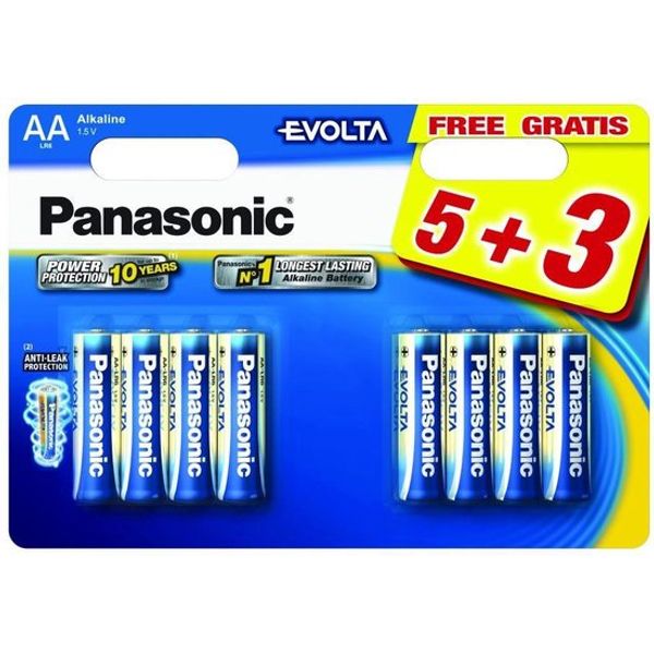 PANASONIC Evolta Alkaline LR6 AA BL5+3 image 1