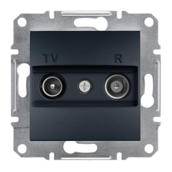 Asfora, TV/R intermediate socket, 4dB, anthracite image 3