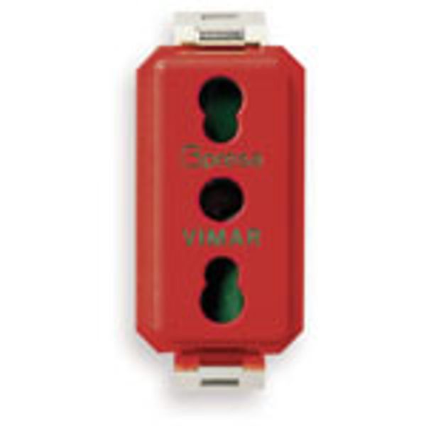 2P+E 16A P17/11 outlet red image 1