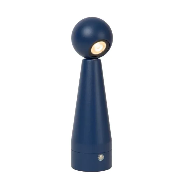 Lucide IPSOS - Rechargeable Table Lamp - Battery - LED Dim to warm - 1x3W 3000K/3200K - Blue image 1