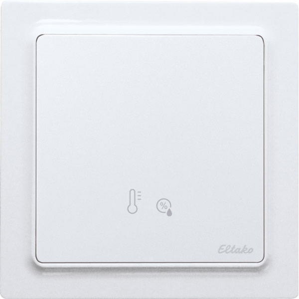 Wireless humidity temperature sensor in E-Design55, anthracite mat image 1