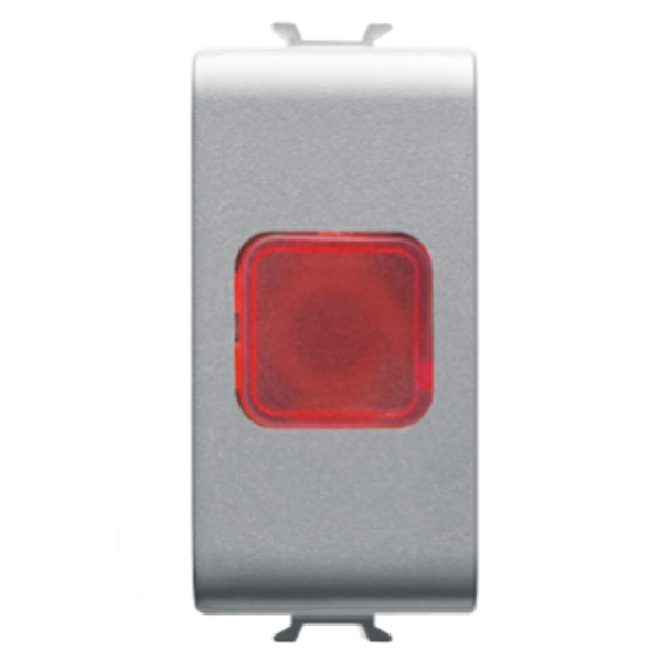 SINGLE INDICATOR LAMP - RED - 1 MODULE - TITANIUM - CHORUSMART image 1