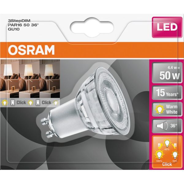 LED THREE STEP DIM PAR16 50 36° 4.5 W/2700K GU10 image 2