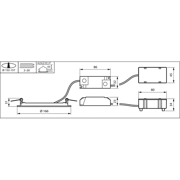 DN145B LED10S/830 PSU II WH image 2