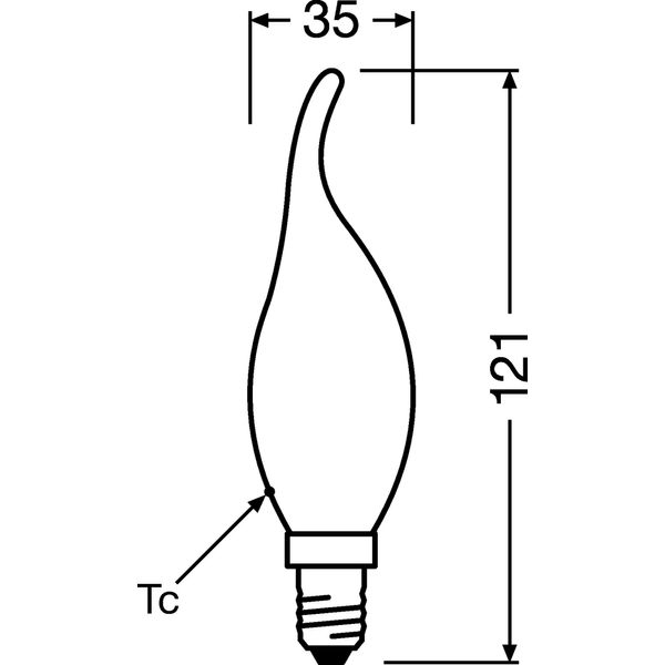 LED Retrofit CLASSIC BA 4W 827 Clear E14 image 3