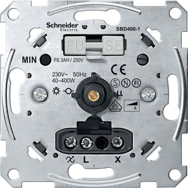 Rotary dimmer insert for ohmic load with on/off switch, 40-400 W image 4