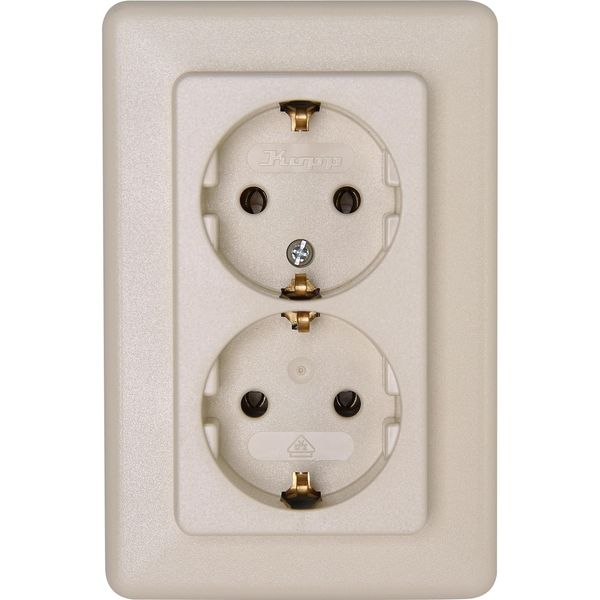 Double earthed socket outlet, for the in image 1