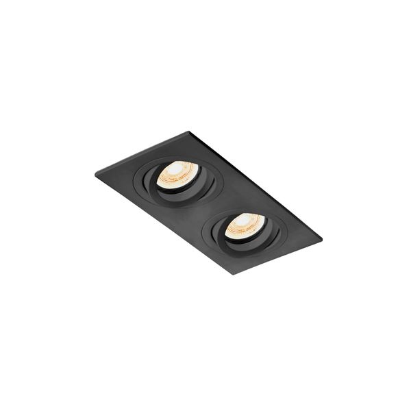 RADON-2 ADJUST BLACK RECESSED LAMP SQUARE 2XGU10 image 1