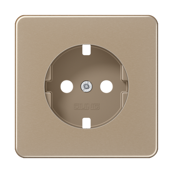 Abdeckung für SCHUKO® Steckdosen, Aluminium eloxiert, Serie CD, gold-bronze image 1