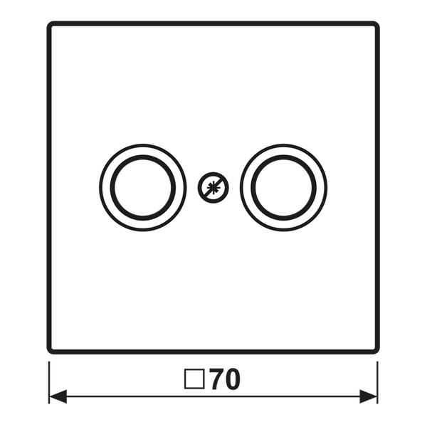 Centre plate f. TV/FM socket LS990TVWWM image 3