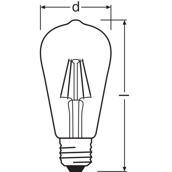 LED SUPERSTAR PLUS CLASSIC EDISON FILAMENT 5.8W 927 Clear E27 image 8