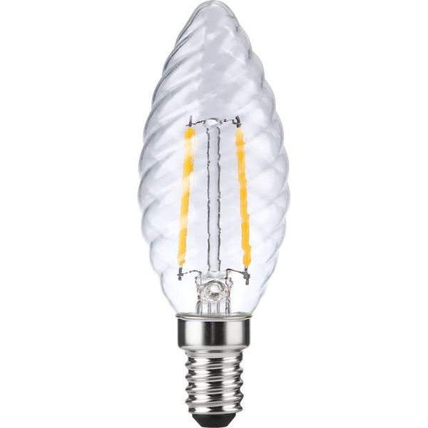 LED E14 Fila Twisted Candle C35x97 230V 150Lm 2W 927 AC Clear Dim image 1