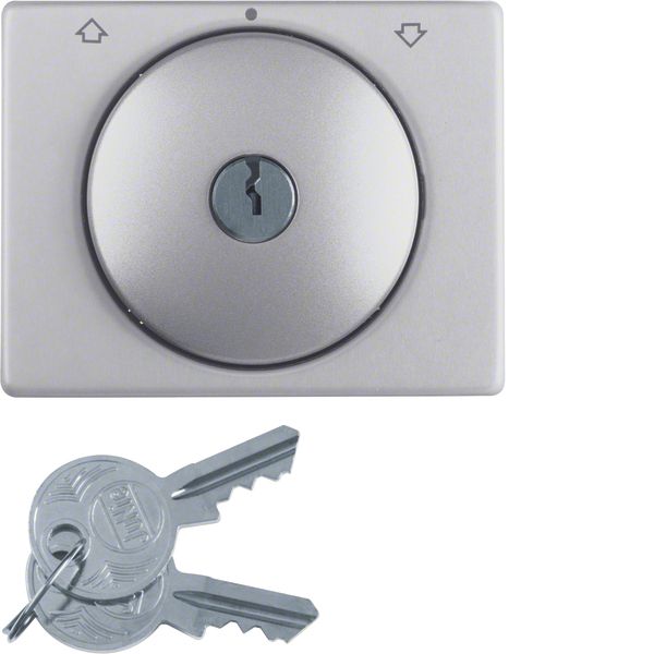 Centre plate lock key switch blinds Berker K.5 alu image 1