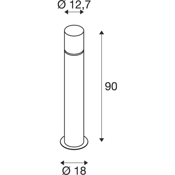 ROX ACRYL 90 Pole, stainless steel 304, E27 max 20W image 2