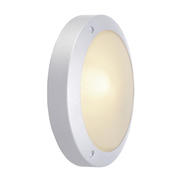 BULAN ceiling lamp E14 max.60W, round, silvergrey, sat glass image 2