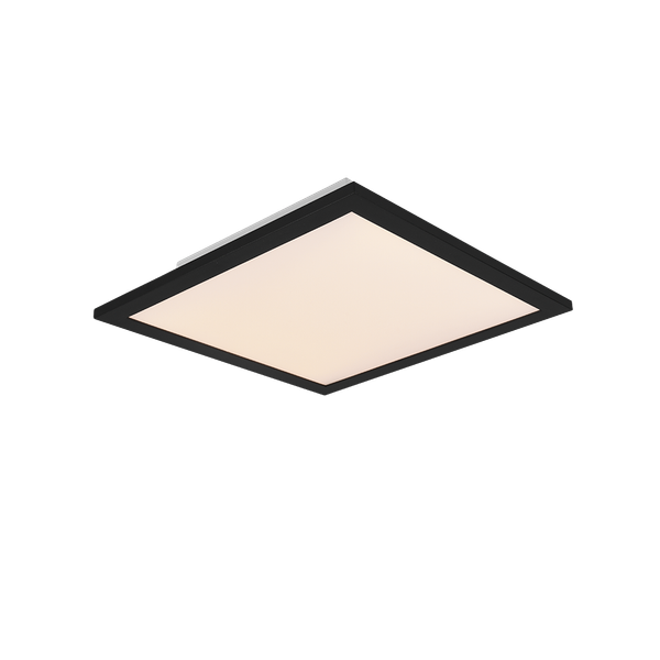 Gamma LED ceiling lamp 30x30 cm matt black image 1