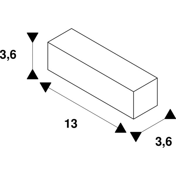 EUTRAC middle feed-in for 3-phase track, white RAL 9016 image 2