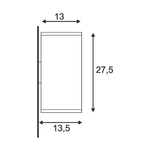 BIG THEO UP/DOWN OUT ES111, max. 2x75W, square, silvergrey image 3