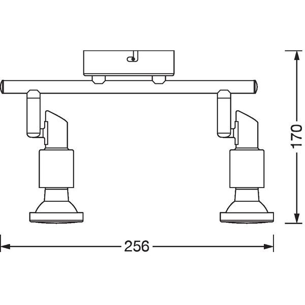 LED SPOT BRUSHED SILVER GU10 2 x 2.6W 2700K image 7