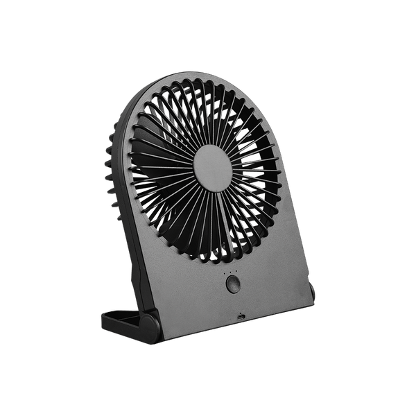 Breezy LED table fan matt black rechargeable image 1