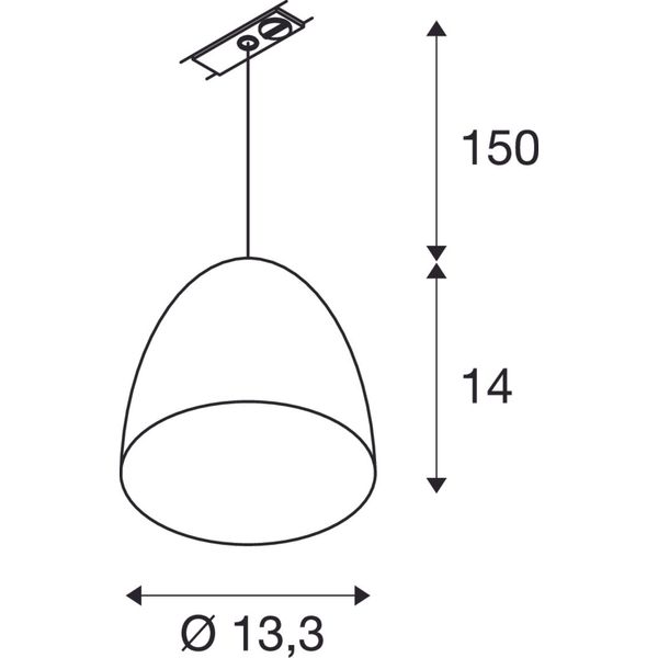 PARA CONE 14 Pend.l. round white/gold GU10 incl. 1P.-Adapter image 2