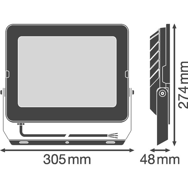 FLOODLIGHT COMPACT 135W 840 SYM 100 BK image 2