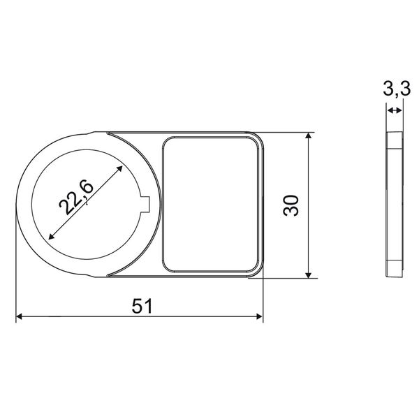 Universal push-button border halogen-free black image 4