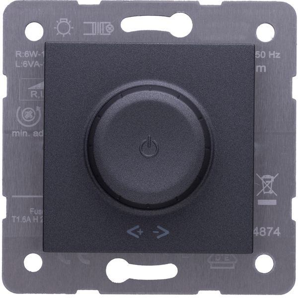 Karre Plus-Arkedia Dark Grey Pro Dimmer RL (6-100W) image 1