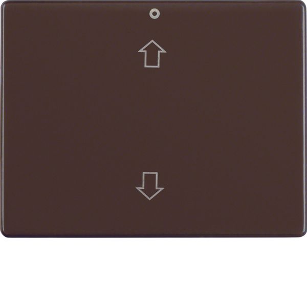 Rocker imprinted arrows symbol, arsys, brown glossy image 1