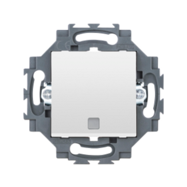 ONE-WAY SWITCH 1P 250V ac - QUICK WIRING TERMINALS - 10AX - BACKLIT - WITH REPLACEABLE LENS - WHITE - DAHLIA image 1