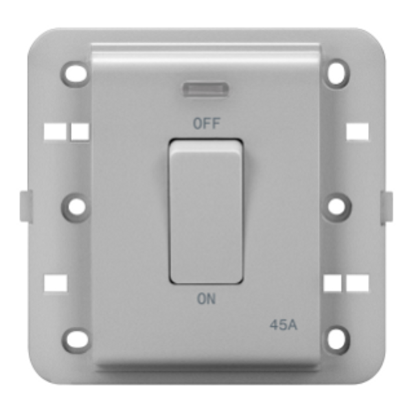 ONE-WAY SWITCH 2P 250V ac - BRITISH STANDARD - 45 A - 1 GANG - BACKLIT - TITANIUM - CHORUSMART image 1