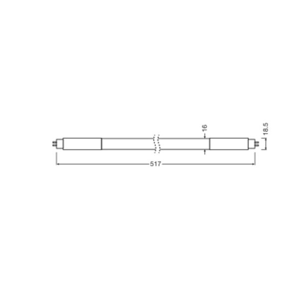 LED TUBE T5 HF SHORT V 517 mm 7W 840 image 10