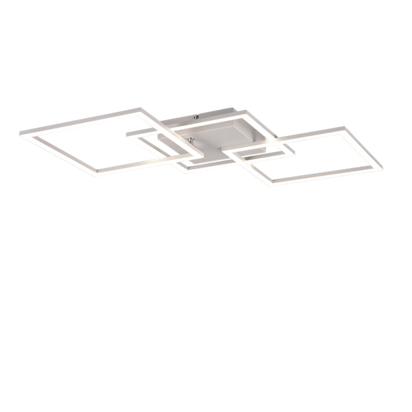 Trail LED ceiling lamp 3-pc matt white image 1