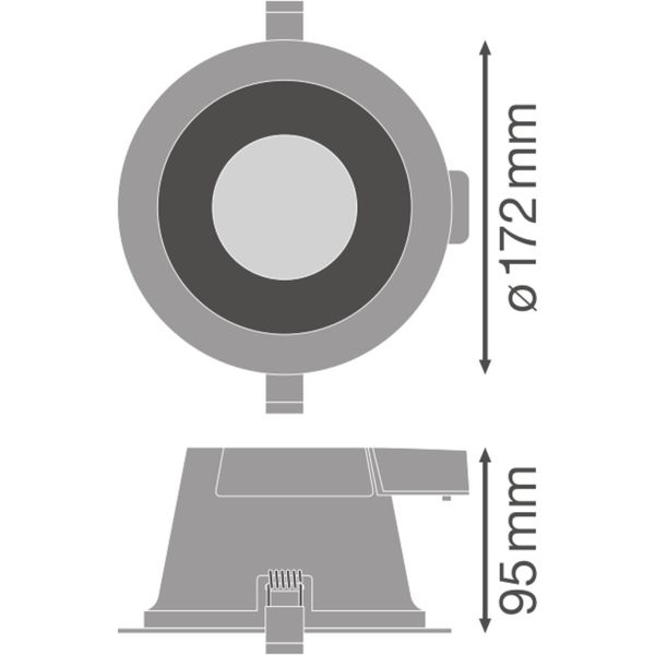 DOWNLIGHT COMFORT 155 18 W 3CCT IP54 WT image 18